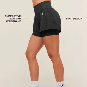 Gymshark Vital 2-in-1 Shorts Black Size XS